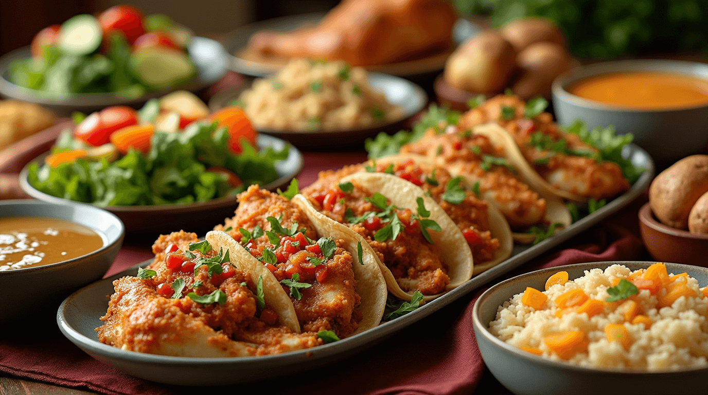 Delicious dishes made from leftover rotisserie chicken including chicken salad, tacos, soup, and casserole.